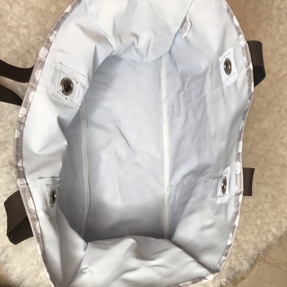 Thirty-One tote bag. Tan with white dots - Picture 6 of 7
